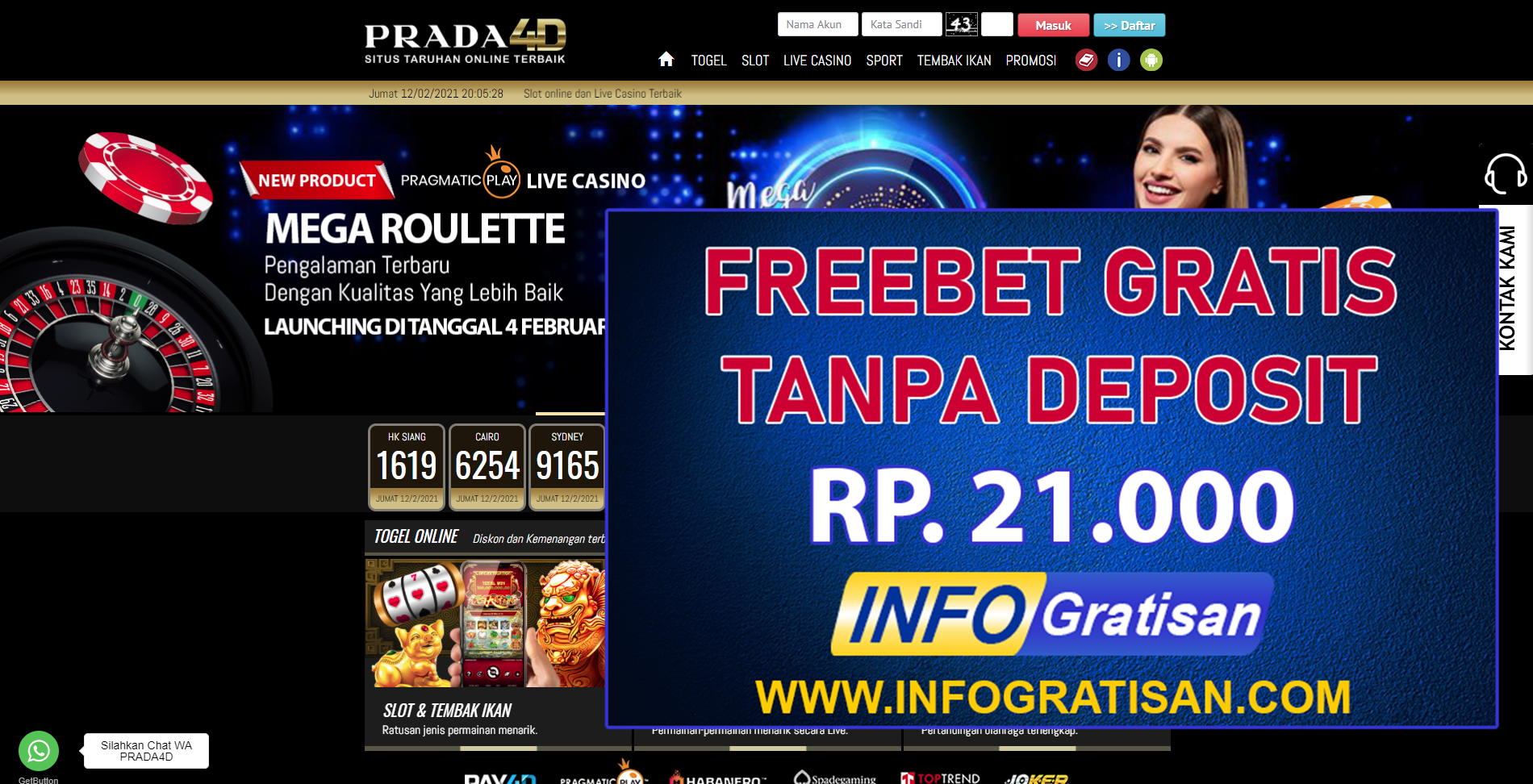 Freebet Terbaru Prada4d