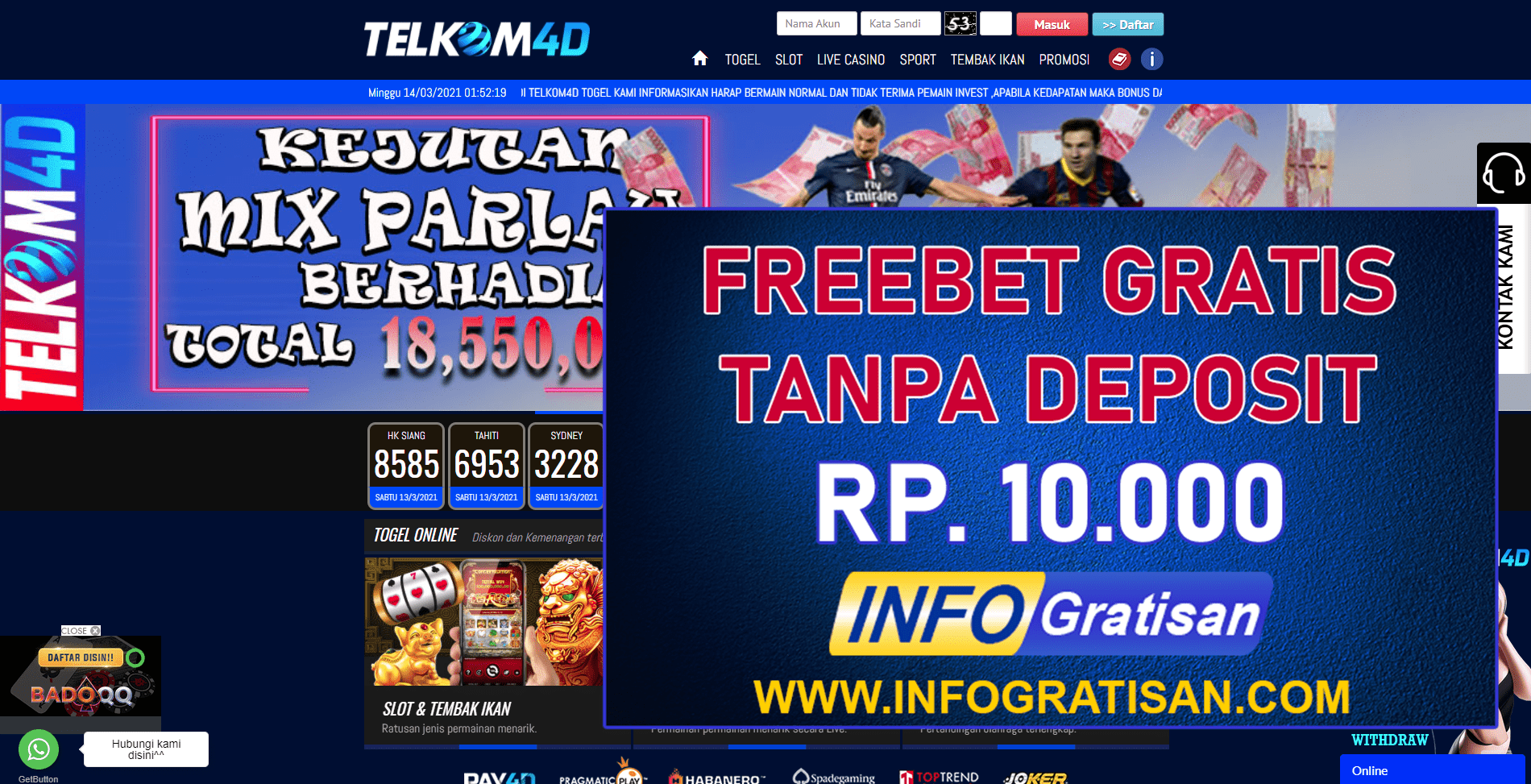 Freebet Terbaru Telkom4d