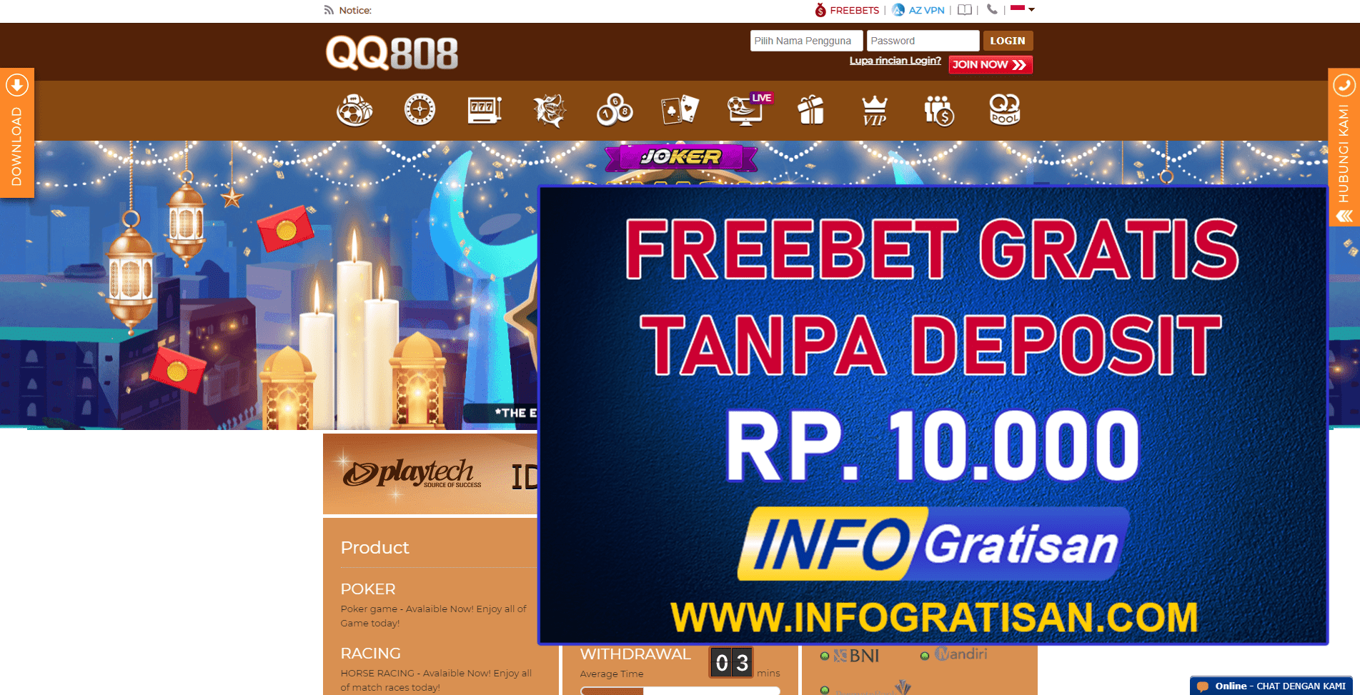 FREEBET QQ808