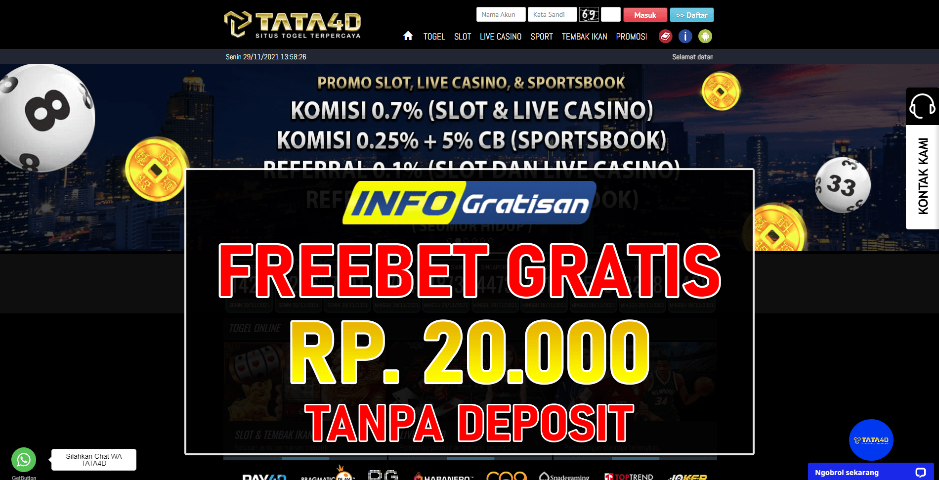 Freebet Terbaru Tata4d