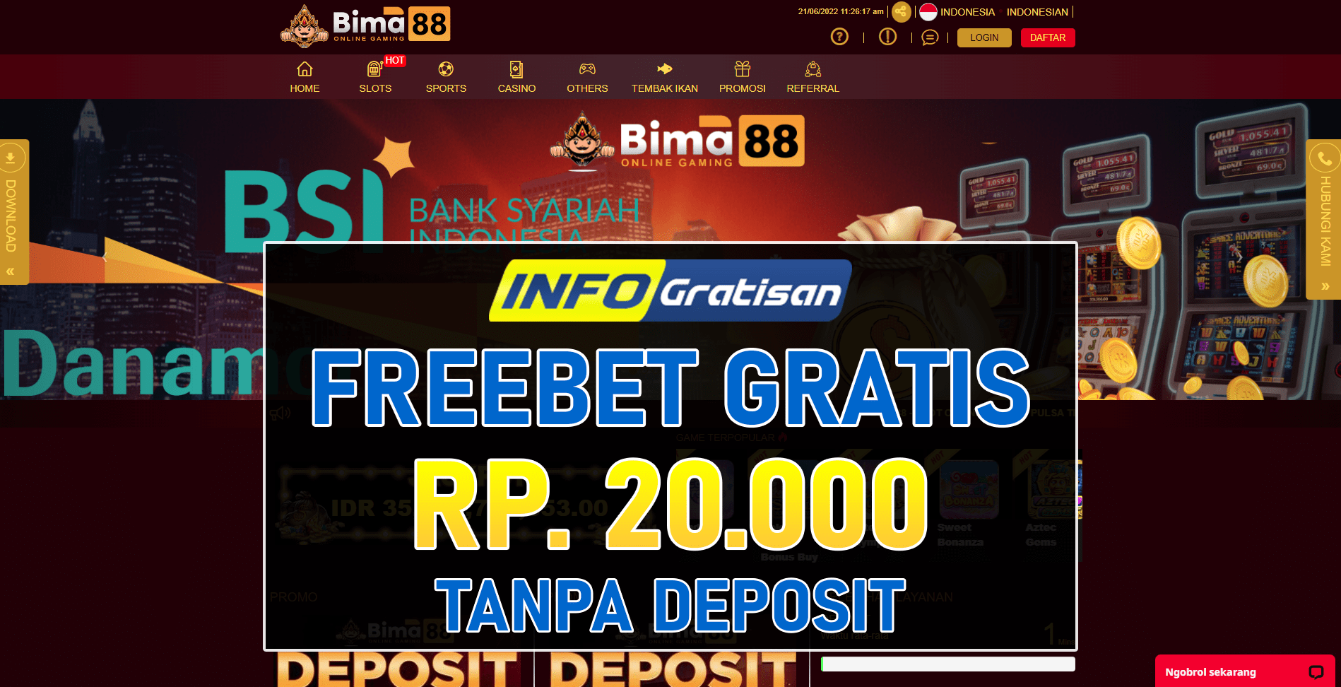 Freebet Gratis BIMA88-min