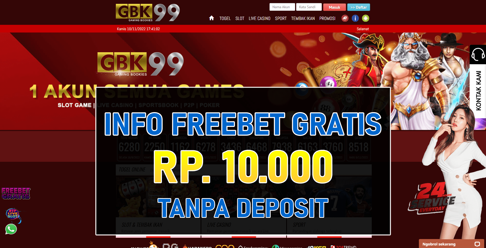 Freebet GBK99 Terbaru