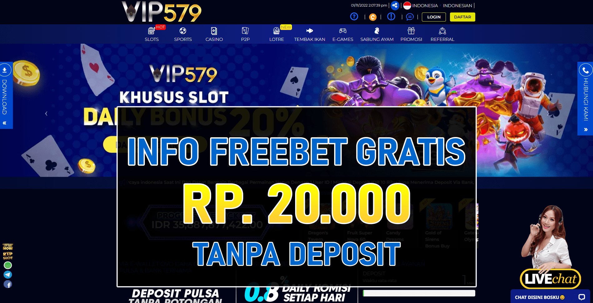 Freebet VIP579 Terbaru